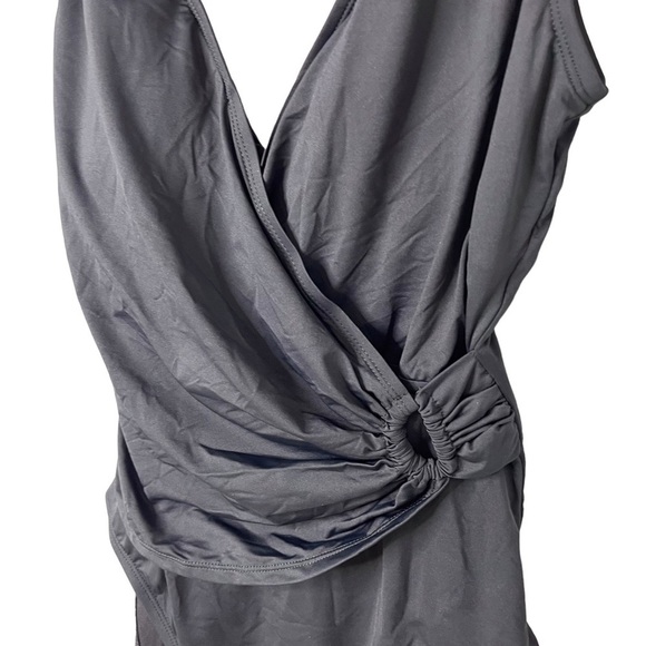 Tommy Bahama Pearl Clara Wrap One Piece Swimsuit Black Size 14 Tummy Control - Picture 4 of 10